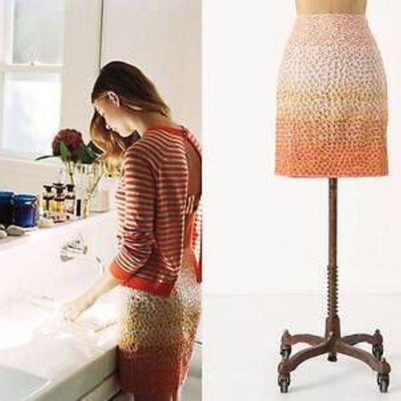 Anthropologie Dresses & Skirts - anthropologie hd in paris ombre petals skirt peach